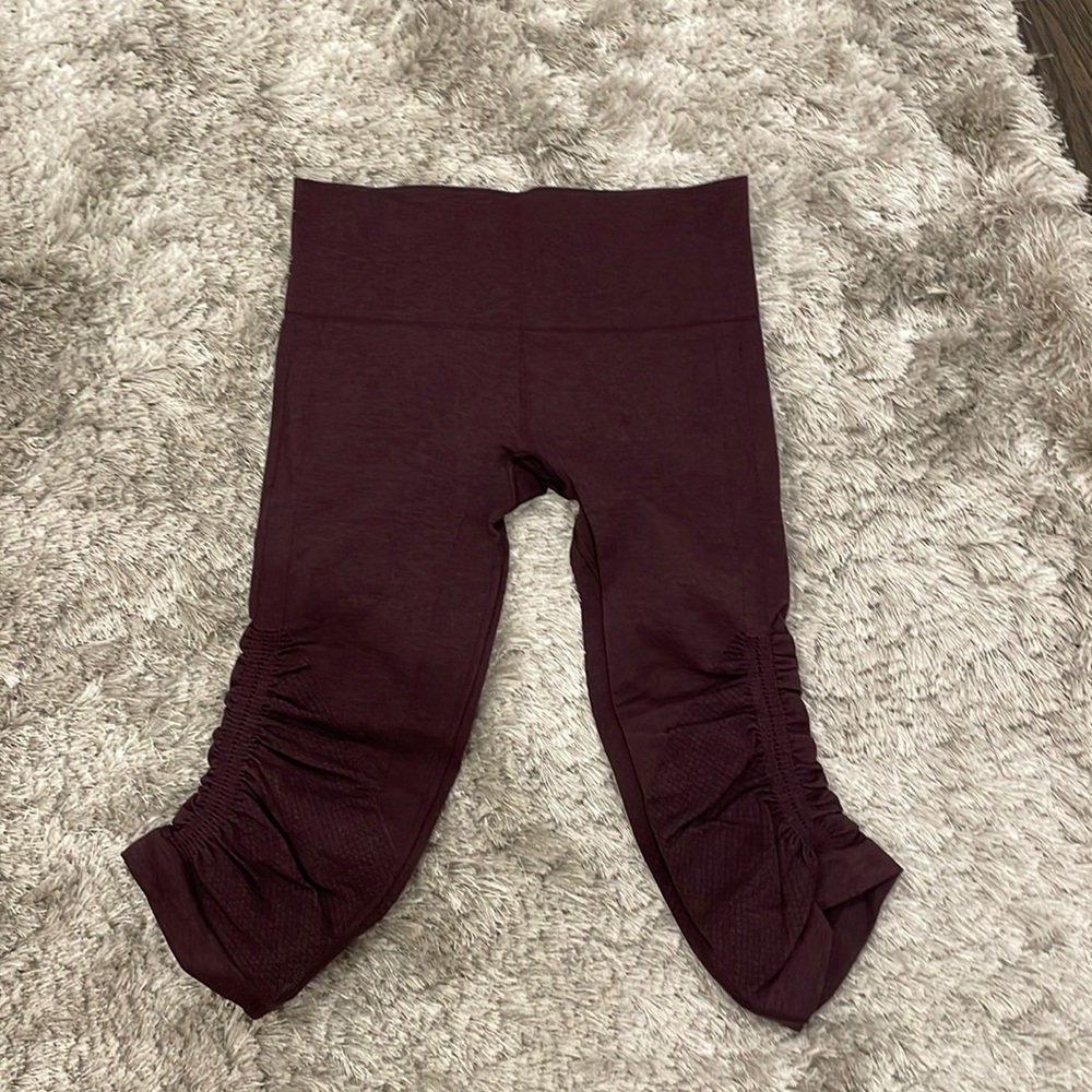 Lululemon Rouged Maroon Cropped Leggings
